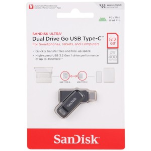 فلش 512 گیگ سن دیسک SanDisk Ultra Dual Drive Go OTG Type-C USB3.2