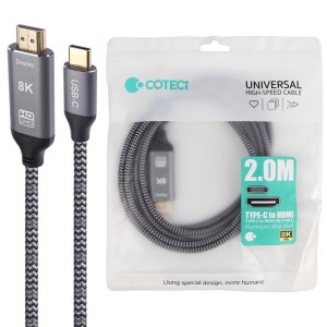 کابل تبدیل Coteci 87410 Type-C to HDMI 2m