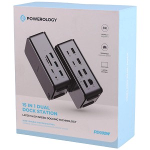 هاب و رم ریدر Powerology PW15IN1DS-GY 15 IN 1