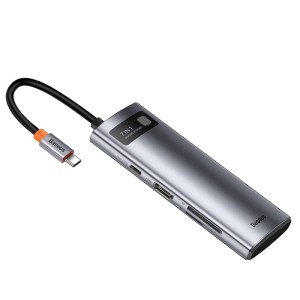 هاب و رم ریدر Baseus Metal Gleam Series WKWG020113 USB 3.0/HDMI/Type-C PD To Type-C