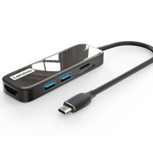 هاب و رم ریدر 5 پورت لنوو Lenovo EH05 5 in 1 USB-C HUB HDMI 4K