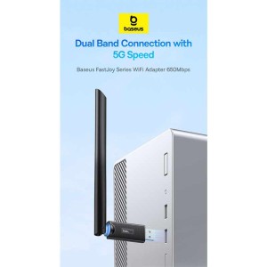 کارت شبکه بی سیم آنتن دار Baseus FastJoy Series B01317600111-02 650Mbps