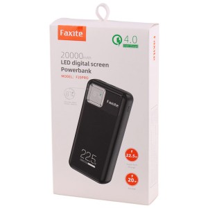 پاور بانک فست شارژ 20000 فاکسی تی Faxite F20 PRO QC4.0 PD 22.5W