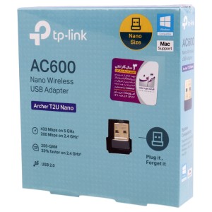 کارت شبکه بی سیم TP-LINK Archer T2U Nano AC600 433Mbps