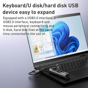 هاب Yesido HB24 Type-C To USB3.0/USB2.0/Mini Display/Type-C PD