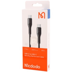 کابل تبدیل کوتاه فست شارژ Mcdodo CA-564 Type-C To Type-C 3A PD 60W 20cm