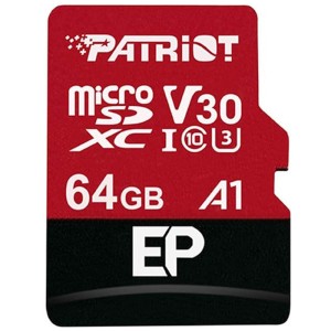 رم میکرو 64 گیگ پاتریوت Patriot EP A1 V30 U3 C10 90MB/s + خشاب