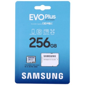 رم میکرو 256 گیگ سامسونگ Samsung Evo Plus V30 U3 A2 C10 130MB/s + خشاب