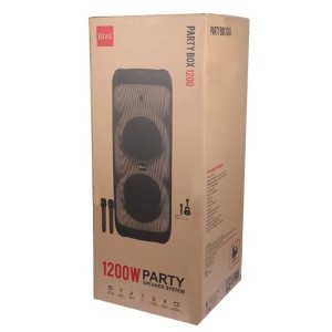 اسپیکر چمدانی بلوتوثی رم و فلش خور Biva Box party 1200W + میکروفون