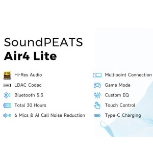 هندزفری بلوتوث دوتایی Soundpeats Air4 Lite