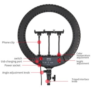 رینگ لایت &quot;Jmary FM-18R 18