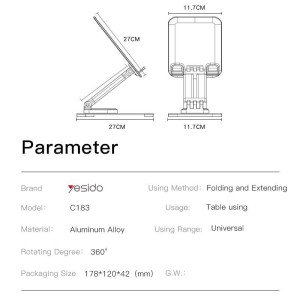 استند موبایل و تبلت Yesido C183