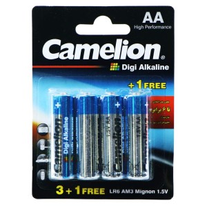 باتری چهارتایی قلمی Camelion Digi Alkaline 3+1 1.5V AA