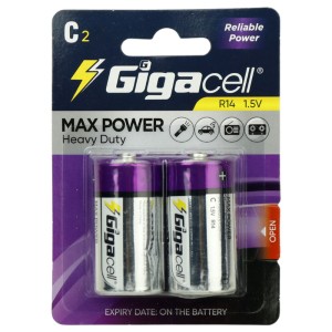 باتری دوتایی متوسط Gigacell Max Power R14 1.5V C