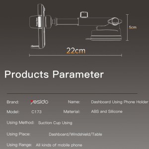 هولدر داشبوردی گیره ای Yesido C173