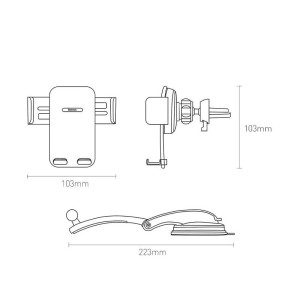 هولدر داشبوردی و دریچه ای Baseus Easy Control Pro Clamp SUYK0100