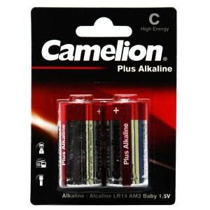 باتری دوتایی متوسط Camelion Plus Alkaline LR14-BP2 1.5V C