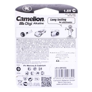 باتری دوتایی متوسط Camelion Digi Alkaline LR14 C