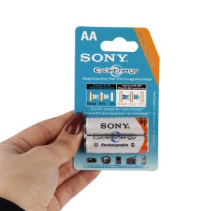 باتری دوتایی قلمی شارژی Sony Cycle Energy Ni-MH AA 4600mAh