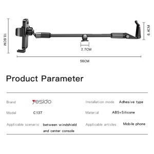 هولدر داشبوردی گیره ای Yesido C137