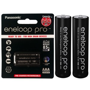 باتری نیم قلمی 2تایی Panasonic Eneloop Pro HR03 1.2V AAA