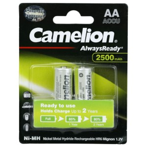 باتری دوتایی قلمی شارژی Camelion Alwaysready 1.2V AA 2500mAh