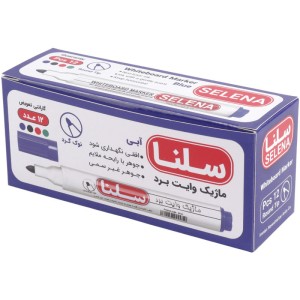 ماژیک وایت برد برند سلنا نوک گرد Selena PS124 بسته 12 عددی