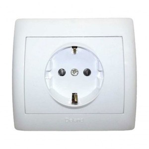 پریز ارت دار محافظ دار توکار دلند الکتریک مدل آریا