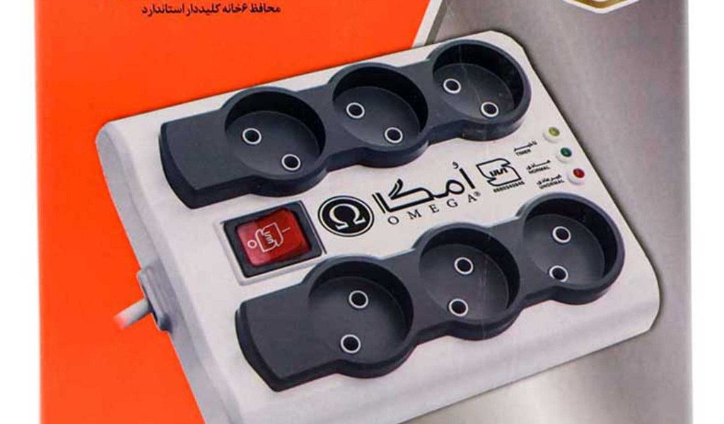محافظ برق 6 خانه OMEGA 3M P6000