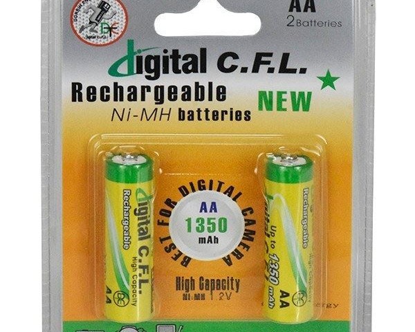 باتری شارژی نیم قلمی CFL1350 mAh