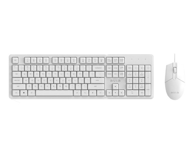 کیبورد و ماوس سیمدار AULA AC105 WHITE