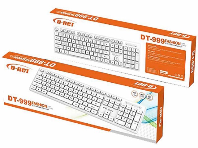 کیبورد بی سیم سفید DNET DT999