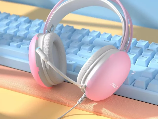 هدست سیمدار گیمینگ AULA S505 PINK