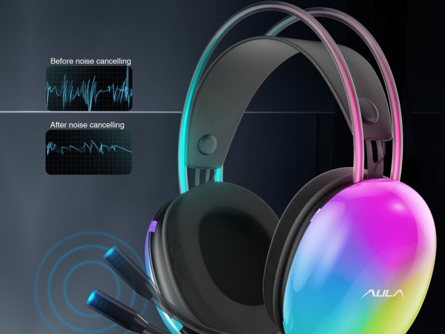 هدست سیمدار گیمینگ AULA S505 BLACK