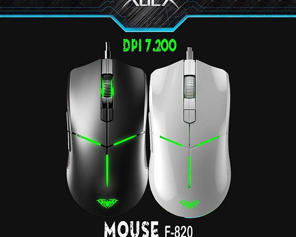 ماوس سیمدار گیمینگ AULA F820 WHITE