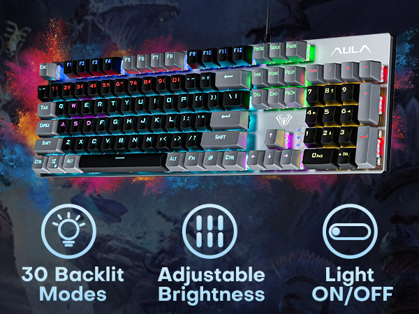 کیبورد سیمدار گیمینگ AULA F2068 PRO