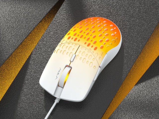 ماوس سیمدار گیمینگ AULA S11 PRO YELLOW