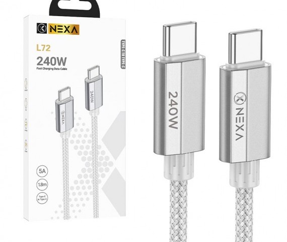 کابل شارژر تایپ سی به تایپ سی NEXA L72 240W