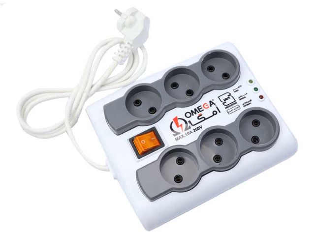 محافظ برق 6 خانه OMEGA 1.5M P6000