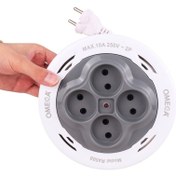 رابط برق 4 خانه جمع شو OMEGA R4500 5M