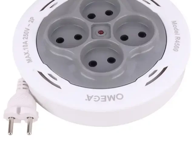 رابط برق 4 خانه جمع شو OMEGA R4500 10M