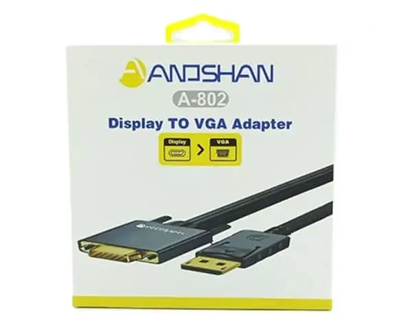 کابل ANOSHAN 802 1.8M DISPLAY TO VGA