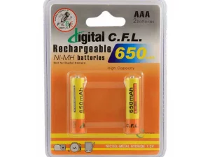 باتری شارژی نیم قلمی CFL 650mAh