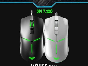 ماوس سیمدار گیمینگ AULA F820 WHITE