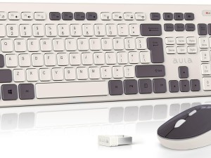 کیبورد و ماوس بی سیم AULA AC308 WHITE