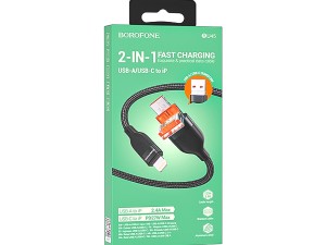 کابل شارژر تایپ سی/USB  به آیفون BROFONE BU45