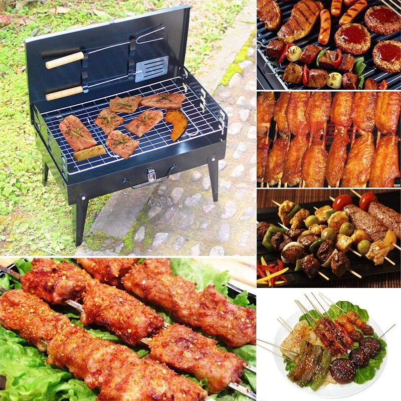 خرید کباب پز تاشو گریل دار مسافرتی Barbecue با لوازم