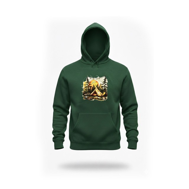 هودی داخل خز طرح دار کمپ استایل