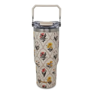 تراول ماگ دوحالته دسته دار طرح گل دار Sitarayuri ظرفیت 900 میلی لیتر