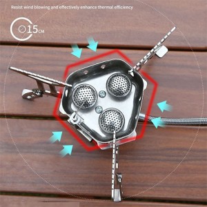 سرشعله کوهنوردی شلنگ دار سه شعله 6800W